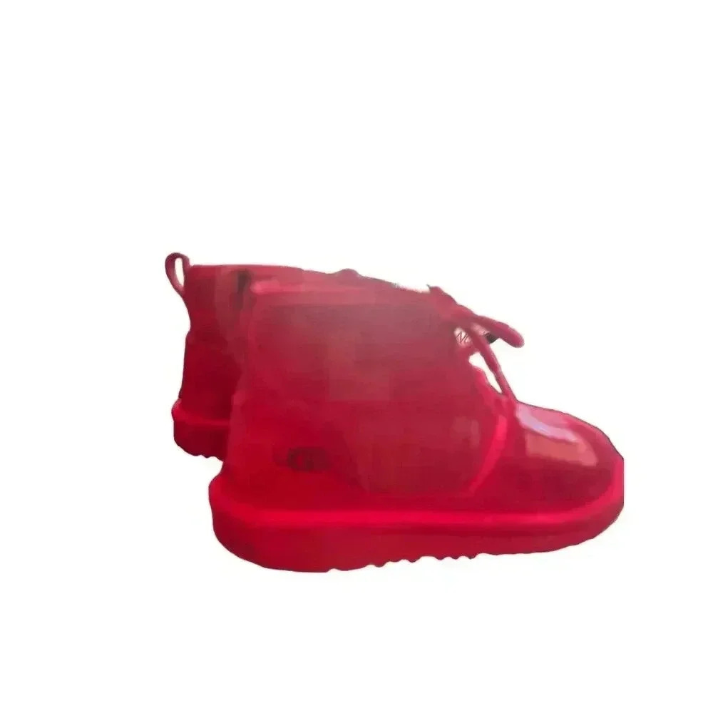 UGG PINK BOOTIES LACE UP FUZZY LINED WOMENS SIZE 3 - Picture 3 of 8